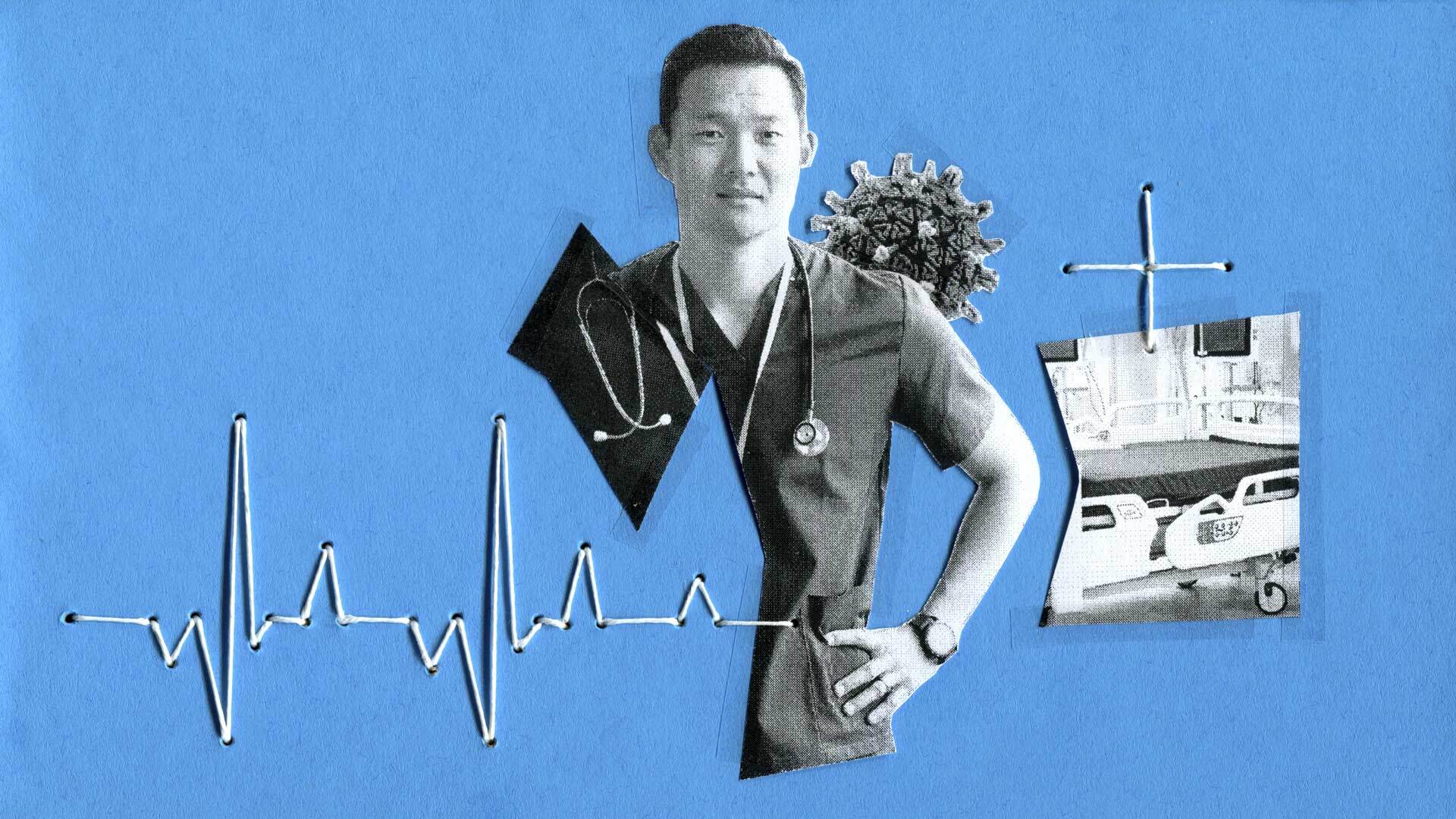Graphic conveying health care workers' opinions on the future of their industry as COVID-19 wanes.