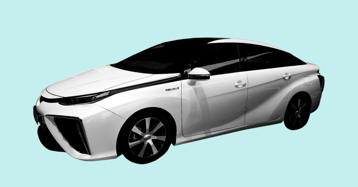 Graphic with photograph of Toyota Mirai