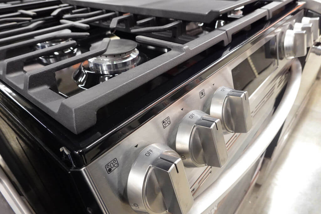 Image of a gas stove amid discussion over potential bans on natural gas hookups in new buildings