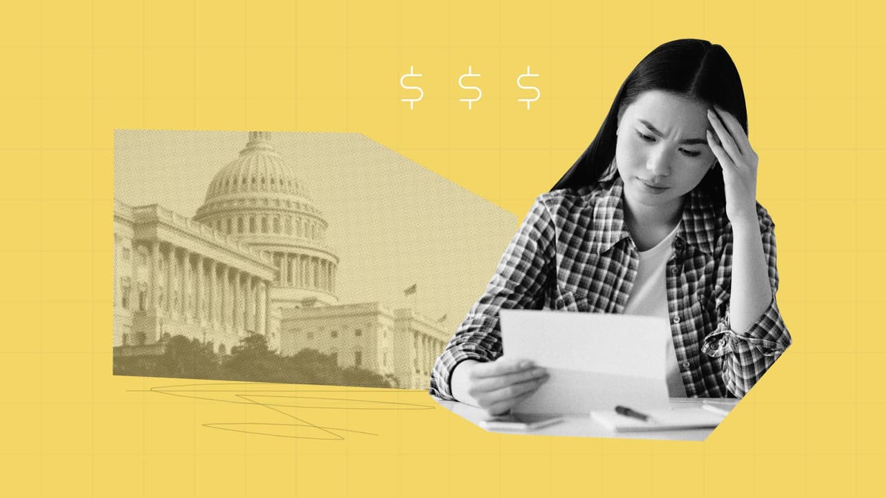 Graphic conveying federal student loan borrowers' confusion over their eligibility for relief