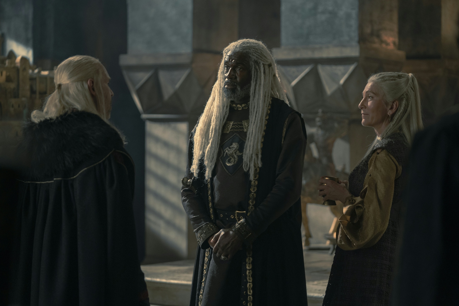 Image of Lord Corlys played by Steve Toussaint in "House of the Dragon" – the prequel to "Game of Thrones"