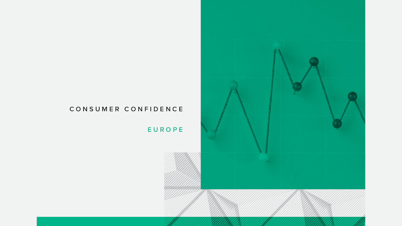 Graphic conveying consumer confidence in Europe and Russia