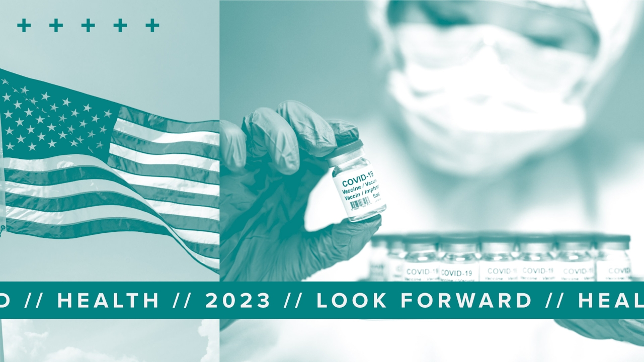 Graphic conveying the future of health care for 2023