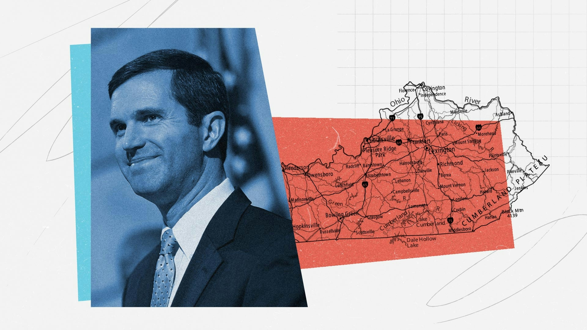 Graphic conveying the rankings of U.S. governors for Q4 2022, highlighting Kentucky Gov. Andy Beshear (D)