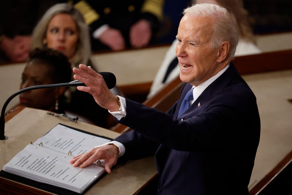 Image of President Joe Biden delivering the State of the Union Address