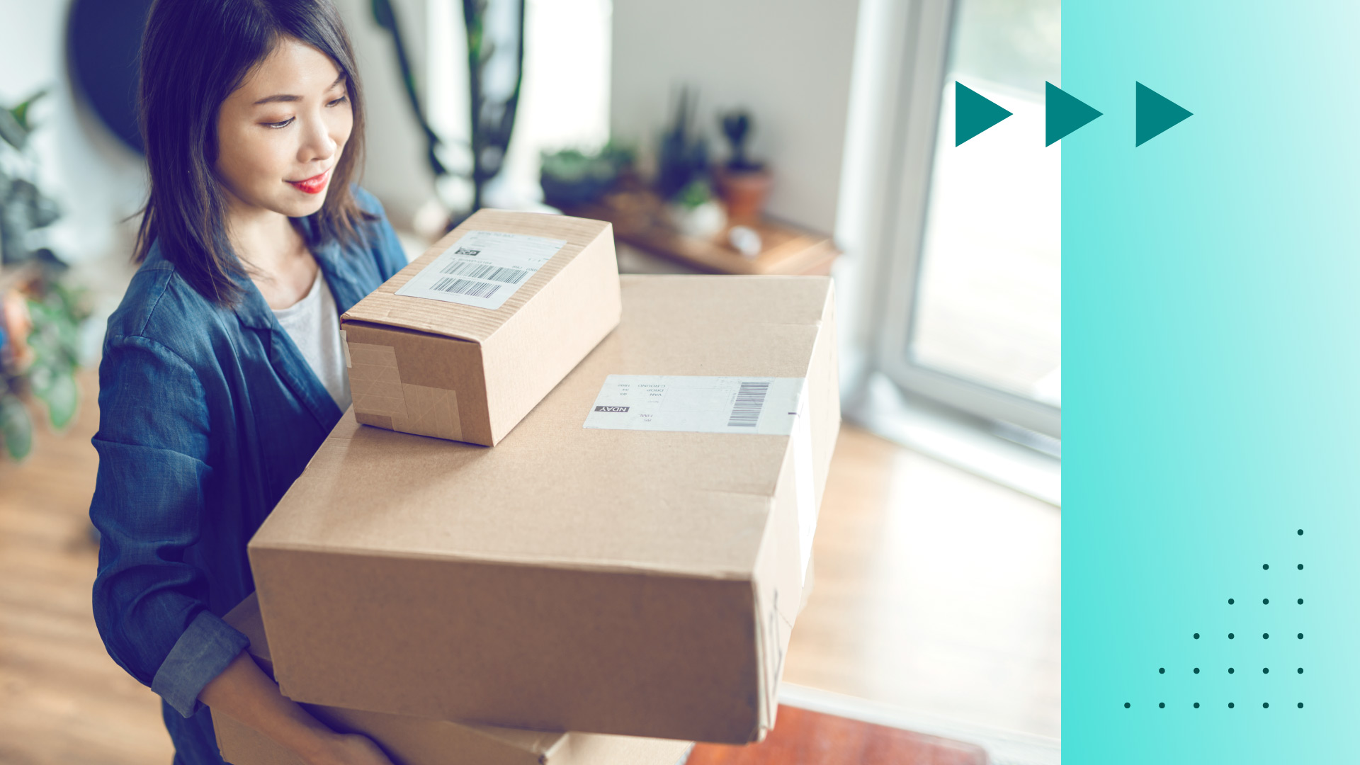 Image of woman holding packages