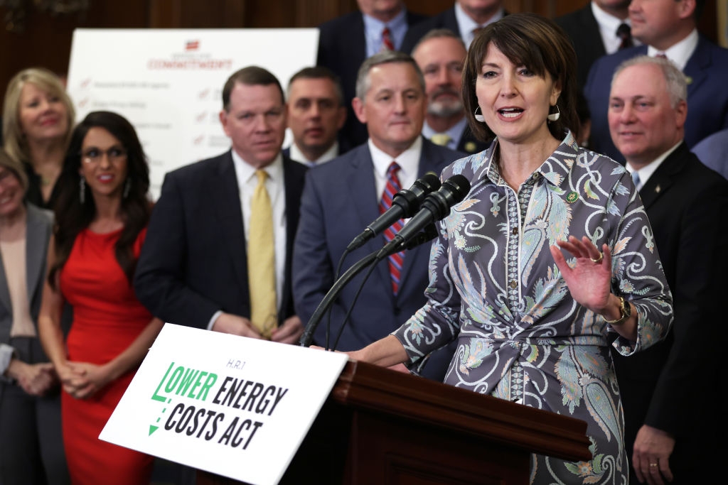 Image of Rep. Cathy McMorris Rodgers speaking about low energy costs