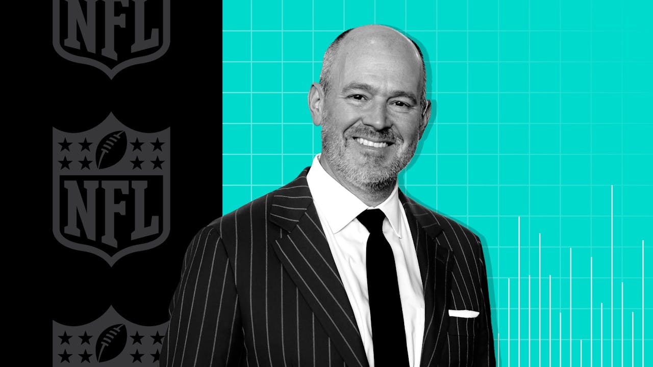 Graphic featuring photograph of Rich Eisen and the NFL logo