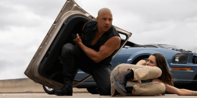 Vin Diesel and Daniela Melchior in a scene from “Fast X”