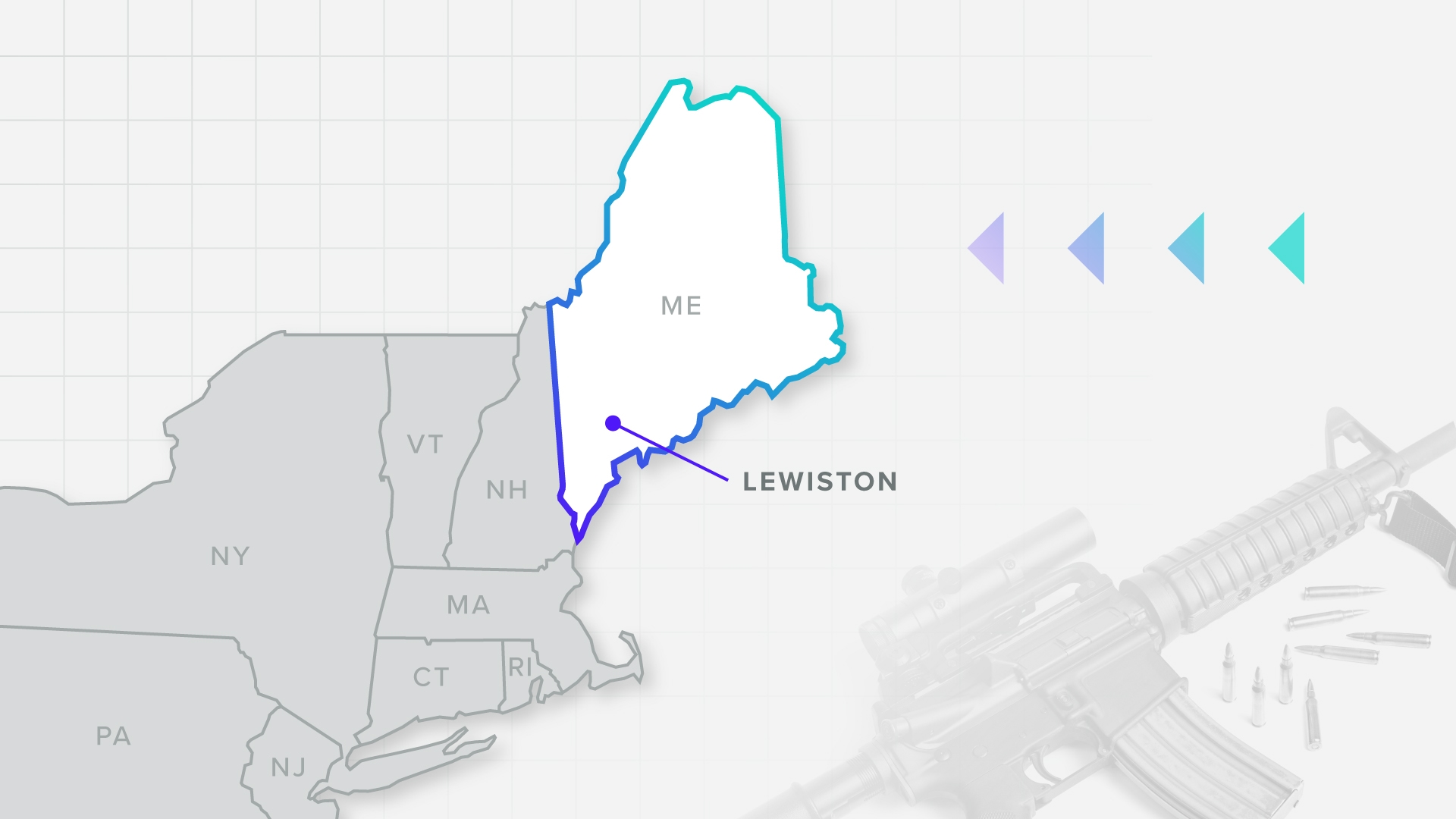 Graphic conveying U.S. voters' views on gun control following the mass shooting in Lewiston, Maine.